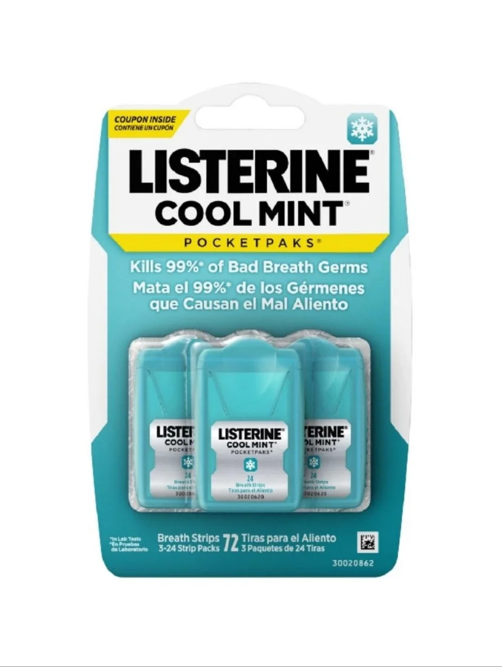 ⭐4/$15 Listerine Pocketpaks Breath Strips Cool Mint